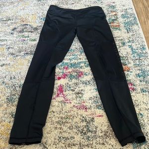 black gb girls leggings,, like mesh sides and zippers on bottom